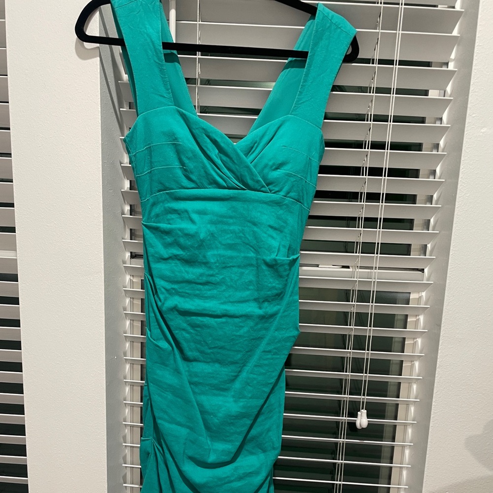 Nicole Miller - Elegant Teal Sleeveless Dress Size 6